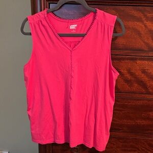 Lands' End Women's Bright Pink Tank Top